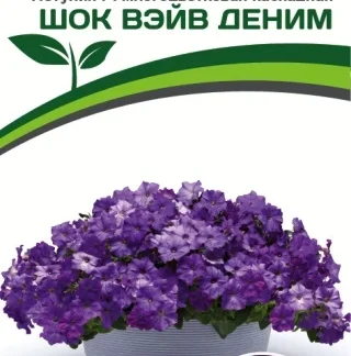 Петуния Шок Вейв Деним. Фасовка - 5 шт.