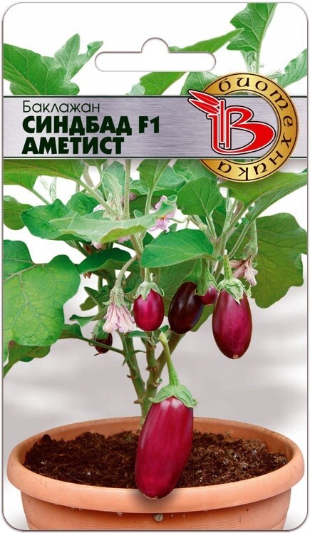Баклажан "Синдбад Аметист F1" Фасовка - 5 шт.