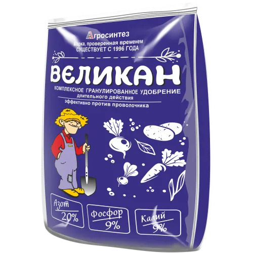 "Великан" 20-9-9 удобрение. Заводская фасовка-1 кг.