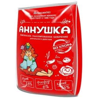 "Аннушка" 18-6-26 удобрение (бесхлорное). Фасовка-1кг.