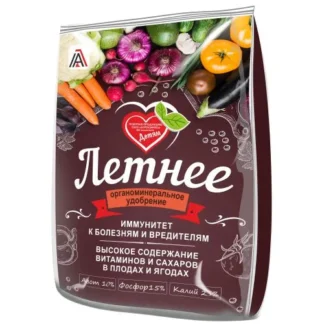 "Летнее" 10-15-25 удобрение. Заводская фасовка-1кг.