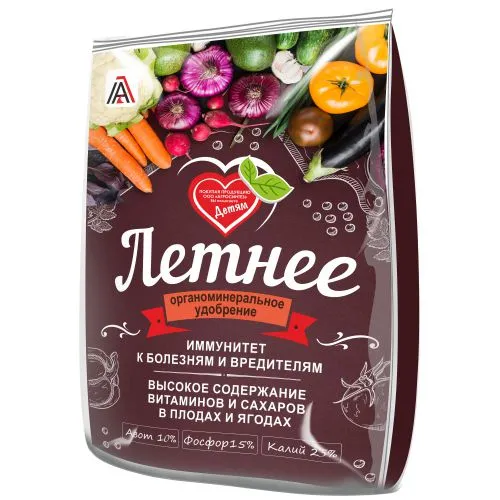 "Летнее" 10-15-25 удобрение. Заводская фасовка-1кг.