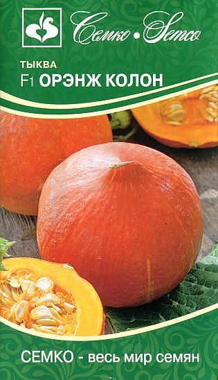 Семена тыквы "Орэнж Колон F1". В пакетике-5 шт.